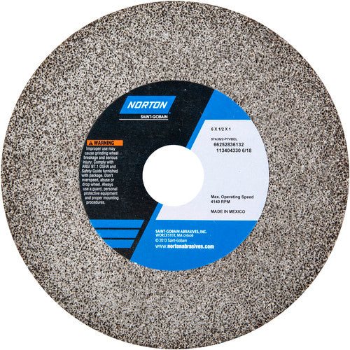 6 × 1/2 × 1″ Gemini Bench and Pedestal Wheel 57A 36 P VBE Type 01 - Exact Tooling