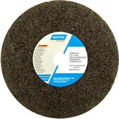 6″ × 1″ × 5/8″ NorZon Plus Snagging Wheel Type 01 Straight 14 Grit Zirconia Alumina - Exact Tooling