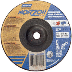 4″ × 1/8″ × 3/8″ NorZon Plus Non-Woven Depressed Center Wheel Type 27 - Exact Tooling