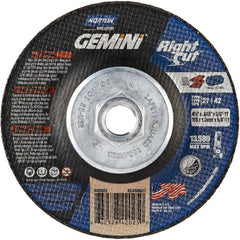 ‎4-1/2 x .045 × 5/8 - 11″ Gemini RightCut Cutting Wheel A 24 T BDA3 Type 27/42 - Exact Tooling