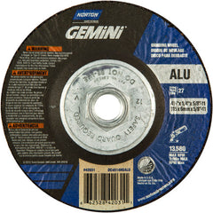 ‎4-1/2″ × 1/4″ × 5/8″ Gemini Non-Woven Depressed Center Wheel Type 27 - Exact Tooling