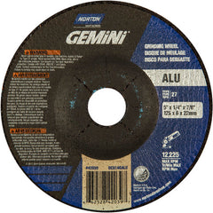 5″ × 1/4″ × 7/8″ Gemini Non-Woven Depressed Center Wheel Type 27 46 Grit Aluminum Oxide - Exact Tooling