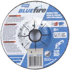 4″ × 1/4″ × 5/8″ BlueFire Non-Woven Depressed Center Wheel Type 27 Zirconia Alumina / Aluminum Oxide - Exact Tooling
