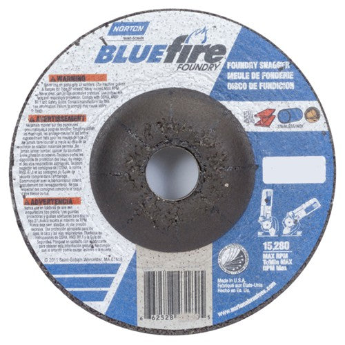 4″ × 1/4″ × 5/8″ BlueFire Non-Woven Depressed Center Wheel Type 27 Zirconia Alumina / Aluminum Oxide - Exact Tooling