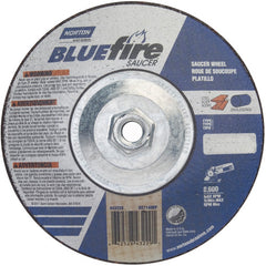 7″ × 1/4″ × 5/8″ BlueFire Non-Woven Depressed Center Wheel Type 28 Saucer - Exact Tooling