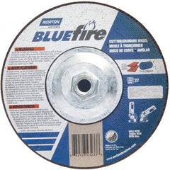 ‎7 × 1/8 × 5/8 - 11″ BlueFire Grinding Wheel ZA 30 U Type 27 - Exact Tooling