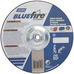 9″ × 1/8″ × 5/8″ BlueFire Non-Woven Depressed Center Wheel Type 27 Zirconia Alumina / Aluminum Oxide - Exact Tooling