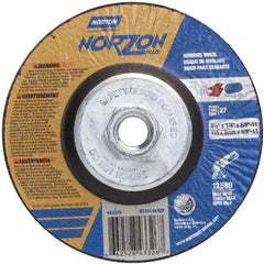 ‎4-1/2″ × 1/4″ × 5/8″ NorZon Plus Non-Woven Depressed Center Wheel Type 27 - Exact Tooling