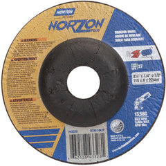 ‎4-1/2″ × 1/4″ × 7/8″ NorZon Plus Non-Woven Depressed Center Wheel Type 27 - Exact Tooling