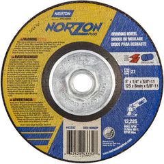 5″ × 1/4″ × 5/8″ NorZon Plus Non-Woven Depressed Center Wheel Type 27 - Exact Tooling