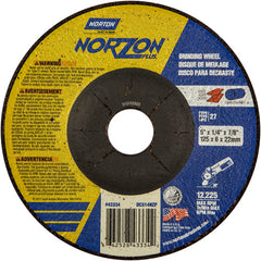 5″ × 1/4″ × 7/8″ NorZon Plus Non-Woven Depressed Center Wheel Type 27 - Exact Tooling