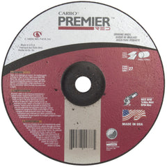 5″ × 0.045″ × 7/8″ - Zirconia Alumina - Premier Redcut - Depressed Center Wheel - Exact Tooling