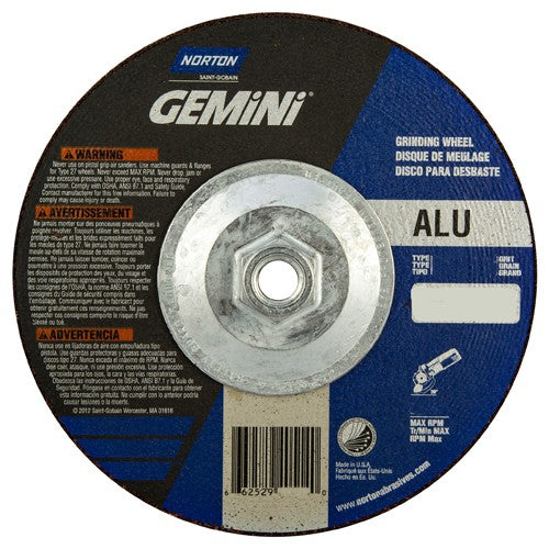 ‎7″ × 1/4″ × 5/8″-11 Gemini Non-Woven Depressed Center Wheel Type 27 24 Grit - Exact Tooling