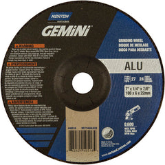 7″ × 1/4″ × 7/8″ Gemini Non-Woven Depressed Center Wheel Type 27 24 Grit Aluminum Oxide - Exact Tooling