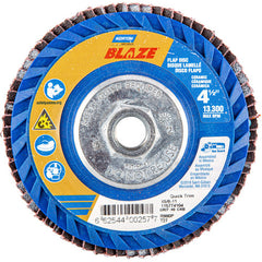 ‎4-1/2 × 5/8 - 11″ Blaze Plastic Flat Flap Disc Type 27 40 Grit R980P Premium Ceramic Alumina - Exact Tooling