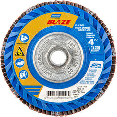 ‎4-1/2 × 5/8 - 11″ Blaze Plastic Flat Flap Disc Type 27 60 Grit R980P Premium Ceramic Alumina - Exact Tooling