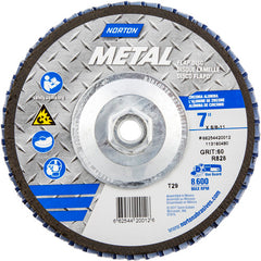 ‎7 × 5/8 - 11″ Metal Fiberglass Conical Flap Disc Type 29 P60 Grit R828 Zirconia Alumina - Exact Tooling