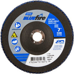 7 × 7/8″ BlueFire Fiberglass Conical Flap Disc Type 29 P40 Grit R884P Zirconia Alumina - Exact Tooling