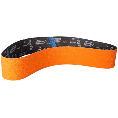 4″ × 60″ SG Blaze R980P Narrow Belt 80 Grit Ceramic Alumina - Exact Tooling