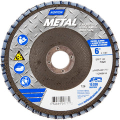 6 × 7/8″ Metal Fiberglass Conical Flap Disc Type 29 P60 Grit R828 Zirconia Alumina - Exact Tooling
