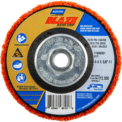 ‎4-1/2 × 5/8 - 11″ Bear-Tex Blaze Rapid Strip Non-Woven Depressed Center Disc Ceramic Alumina Extra Coarse Grit Type 27 - Exact Tooling