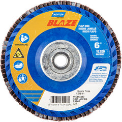 ‎6 × 5/8 - 11″ Blaze Plastic Flat Flap Disc Type 27 40 Grit R980P Premium Ceramic Alumina - Exact Tooling