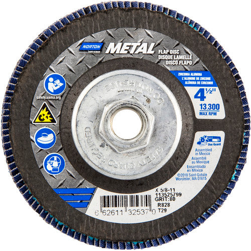 ‎4-1/2″ × 5/8″-11 80 Grit Type 29 Flap Disc - Exact Tooling