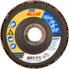 ‎4-1/2 × 7/8″ Blaze Fiberglass Conical Flap Disc Type 29 60 Grit R980P Premium Ceramic Alumina - Exact Tooling