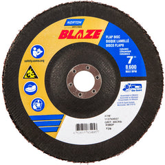 7 × 7/8″ Blaze Fiberglass Conical Flap Disc Type 29 40 Grit R980P Premium Ceramic Alumina - Exact Tooling