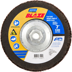 ‎7 × 5/8 - 11″ Blaze Fiberglass Conical Flap Disc Type 29 40 Grit R980P Premium Ceramic Alumina - Exact Tooling