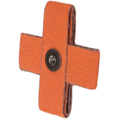 2″ × 2″ × 3/4″ Cross Pad 8-Ply 120 Grit 8-32 Eyelet Ceramic Alumina - Exact Tooling