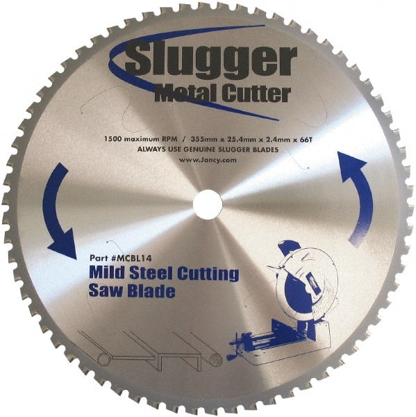 Fein - 14" Diam, 1" Arbor Hole Diam, 66 Tooth Wet & Dry Cut Saw Blade - Carbide-Tipped, Standard Round Arbor - Exact Tooling