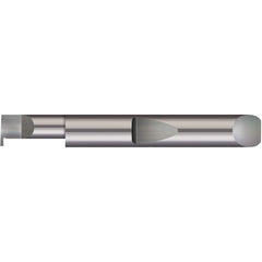 Micro 100 - Grooving Tools; Grooving Tool Type: Retaining Ring ; Material: Solid Carbide ; Shank Diameter (Decimal Inch): 0.5000 ; Shank Diameter (Inch): 1/2 ; Groove Width (Decimal Inch): 0.2360 ; Projection (Decimal Inch): 0.1500 - Exact Tooling