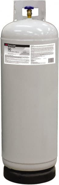 3M - 141.6 Lb Cylinder Clear Spray Adhesive - High Tack, 300°F Heat Resistance, High Strength Bond, Series High-Strength 90 - Exact Tooling
