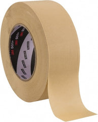 3M - 48mm Wide x 55 m Long Tan Paper Masking Tape - Series 501+, 7.3 mil Thick, 26 In/Lb Tensile Strength - Exact Tooling
