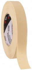 3M - 24mm Wide x 55 m Long Tan Paper Masking Tape - Series 501+, 7.3 mil Thick, 26 In/Lb Tensile Strength - Exact Tooling