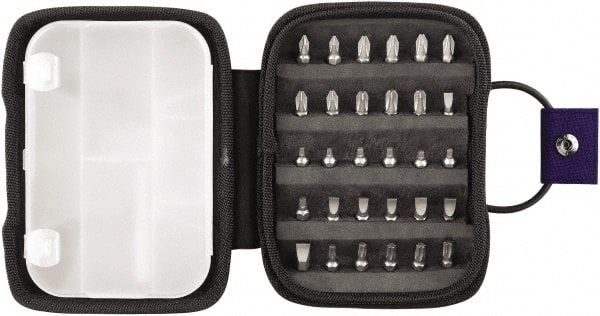 Irwin - 31 Piece, 1/4" Drive Screwdriver Bit Set - #1 to #3 Phillips, 0.05 to 1/4" Hex, 1.27 to 10mm Hex, T15 to T30 Torx, #1 to #3 Square Recess - Exact Tooling