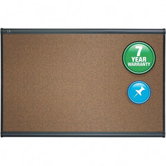 Quartet - 24" High x 36" Wide Cubicle Magnetic - Cork, Includes Mounting Kit - Exact Tooling