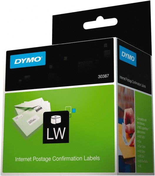 Dymo - 1-1/8" Wide x 3-1/2" Long, White Shipping Label - For DYMO LabelWriter Printers - Exact Tooling