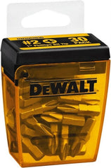 DeWALT - #2, Tip Phillips Screwdriver Bit - 1/4" Drive, 1" OAL - Exact Tooling
