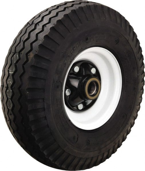 Hamilton - 18 Inch Diameter x 5-3/4 Inch Wide, Rubber Caster Wheel - 1,655 Lb. Capacity, 4-1/2 Inch Hub Length, 1-1/4 Inch Axle Diameter, Tapered Roller Bearing - Exact Tooling