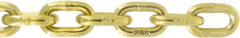 Value Collection - 5/16" Welded Transport Chain - 4,700 Lb Capacity, Grade 70, 100' Long, Yellow Chromate Zinc Finish - Exact Tooling