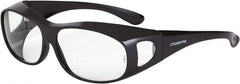 CrossFire - Clear Lenses, Framed Safety Glasses - Scratch Resistant, Gray Frame, Size Universal, Over the Glasses - Exact Tooling