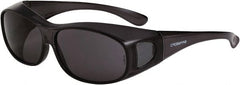 CrossFire - Smoke Lenses, Framed Safety Glasses - Scratch Resistant, Crystal Black Frame, Size Universal, Over the Glasses - Exact Tooling