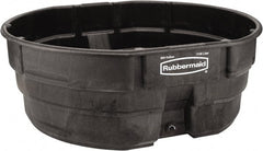 Rubbermaid - 300 Gallon Black Oval Plastic Stock Tank - 25" High x 69" Diam - Exact Tooling