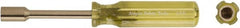 Ampco - 1/4" Solid Shaft Nonsparking Nutdriver - Ergonomic Handle, 6-7/8" OAL - Exact Tooling