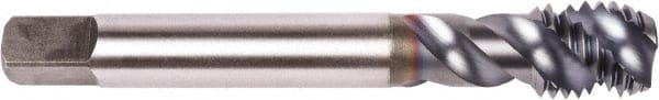 Union Butterfield - 1/2-20 UNF 3 Flute 2B Modified Bottoming Spiral Flute Tap - Powdered Metal, TiCN Finish, 3.937" OAL, Right Hand Flute, Right Hand Thread, Series 1676AP - Exact Tooling