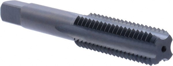 Union Butterfield - 5/8-11 UNC 3B 4 Flute Nitride/Oxide Finish High Speed Steel Straight Flute Standard Hand Tap - Bottoming, Right Hand Thread, 3-13/16" OAL, 1-13/16" Thread Length, H3 Limit, Oversize - Exact Tooling