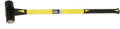 Ability One - 8 Lb Head, 32" Long Sledge Hammer - Steel Head, Fiberglass Handle with Grip - Exact Tooling