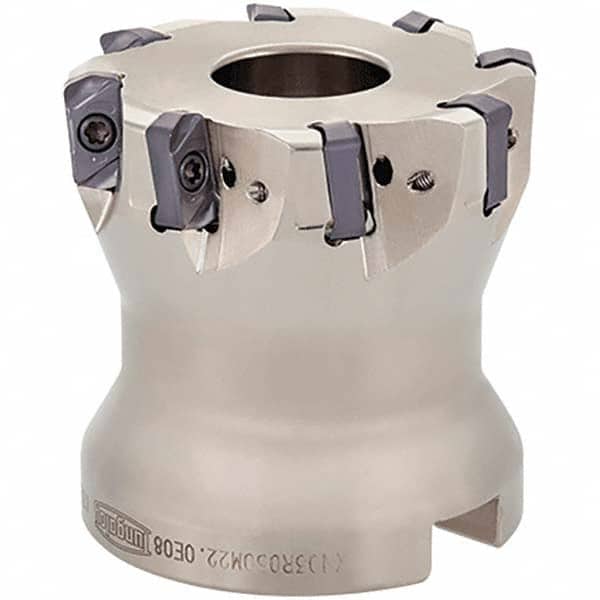 Tungaloy - 2" Cut Diam, 3/4" Arbor Hole, Indexable High-Feed Face Mill - Exact Tooling